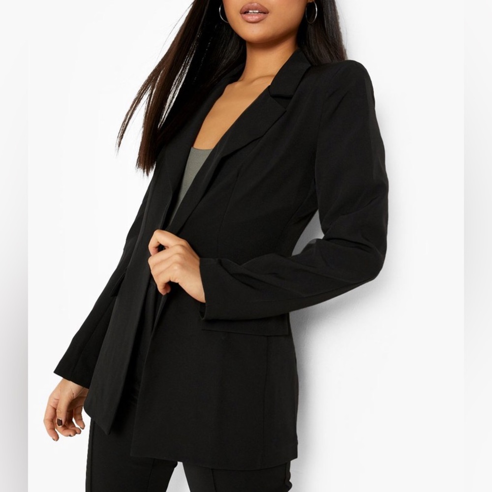 NWT PETITE SINGLE BREASTED TAILORED BLAZER - 2P